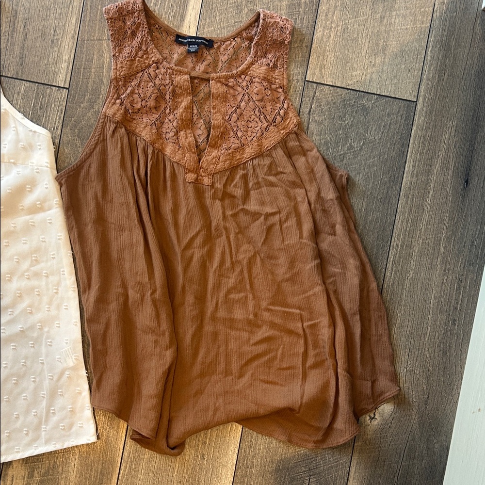 American Eagle Outfitters Rust Sleeveless Blouse